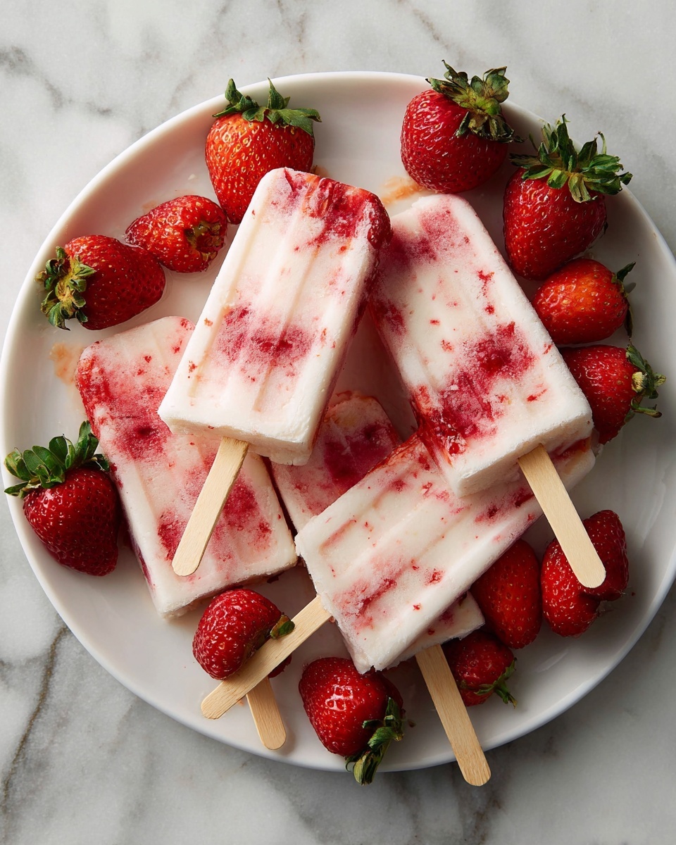 Strawberry Breakfast Popsicles Recipe - Recipe Image