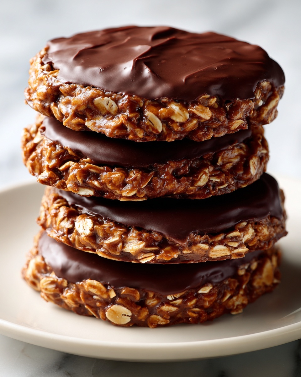 Chocolate Oatmeal No Bake Cookies Recipe - Recipe Image