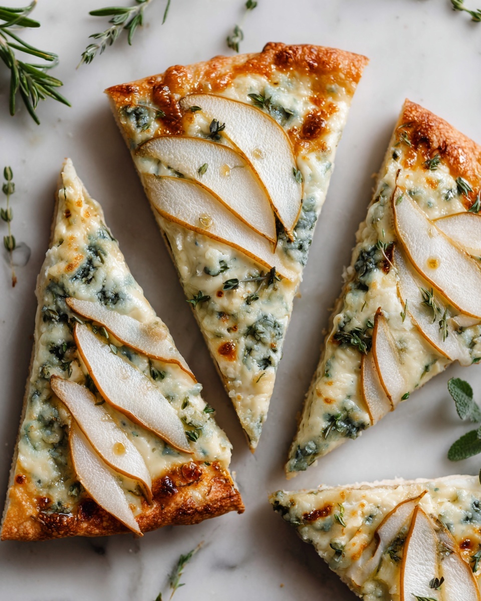 Pear and Gorgonzola Flatbread Recipe - Recipe Image
