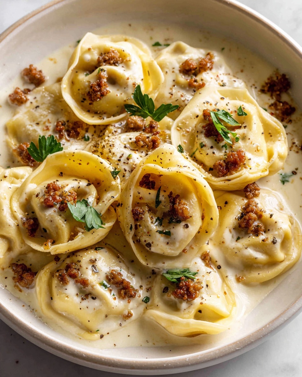Beef Tortellini Alfredo Recipe - Recipe Image