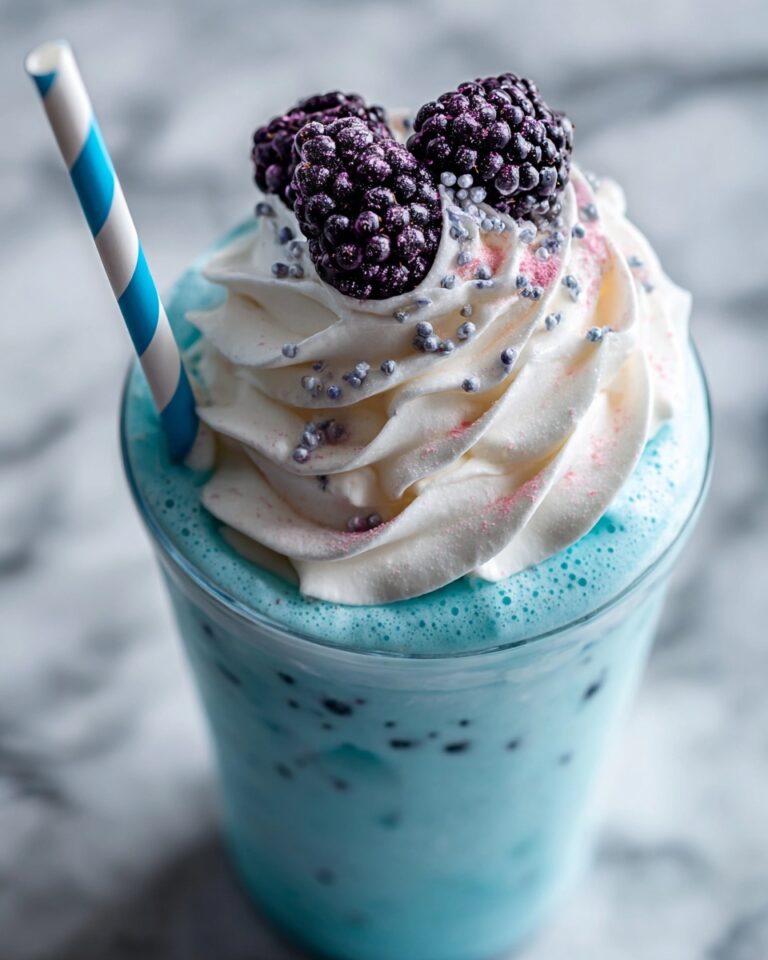 Vanilla Bean Frappuccino with a Blue Raspberry Surprise Recipe