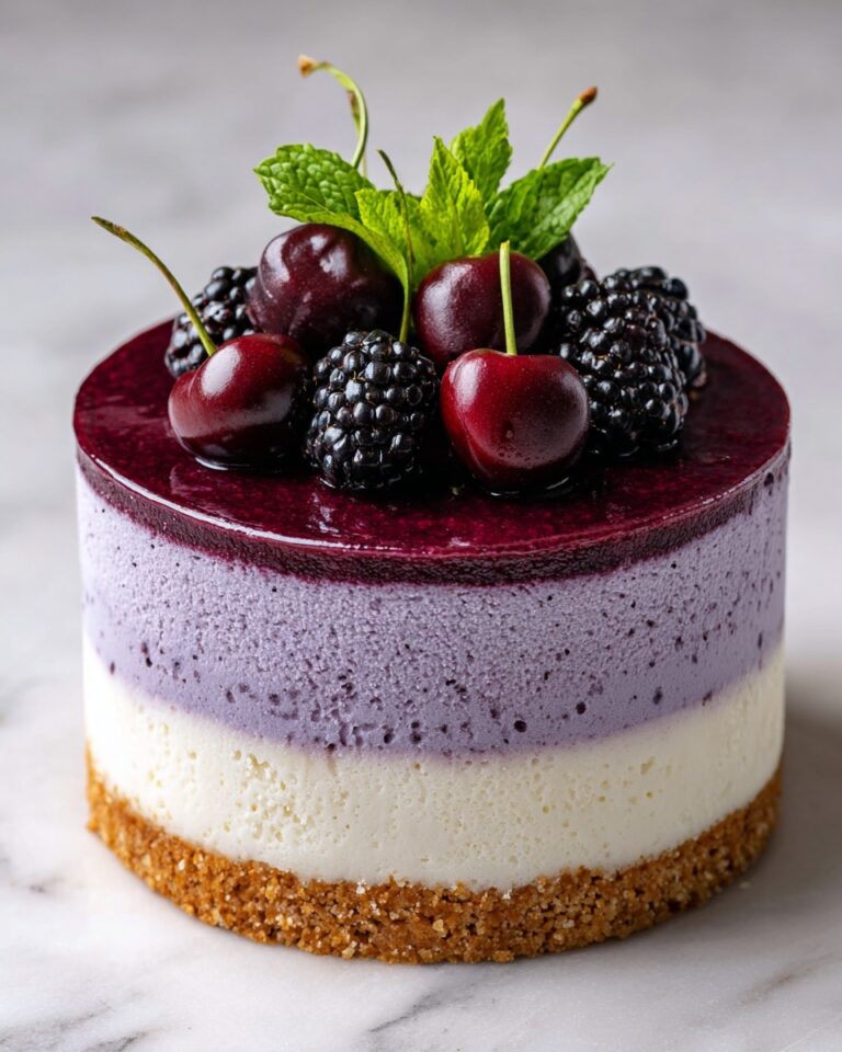 Elegant White Chocolate Blackberry Mousse Cheesecake Recipe