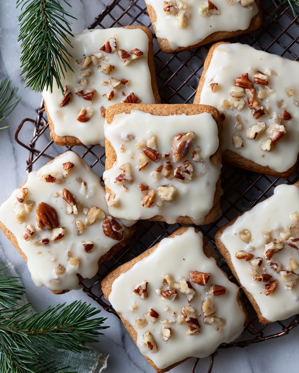 Pecan Sugar Cookies with Brown Butter Icing Recipe - Recipe Image