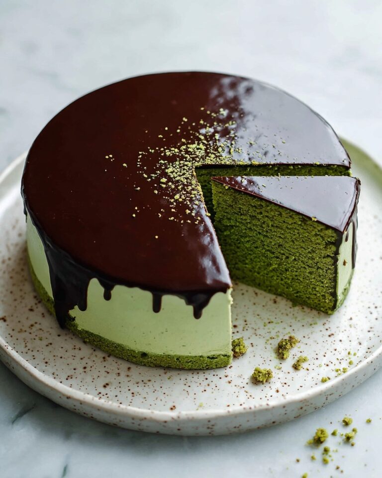 Flourless Pistachio Cake with Chocolate Ganache Recipe
