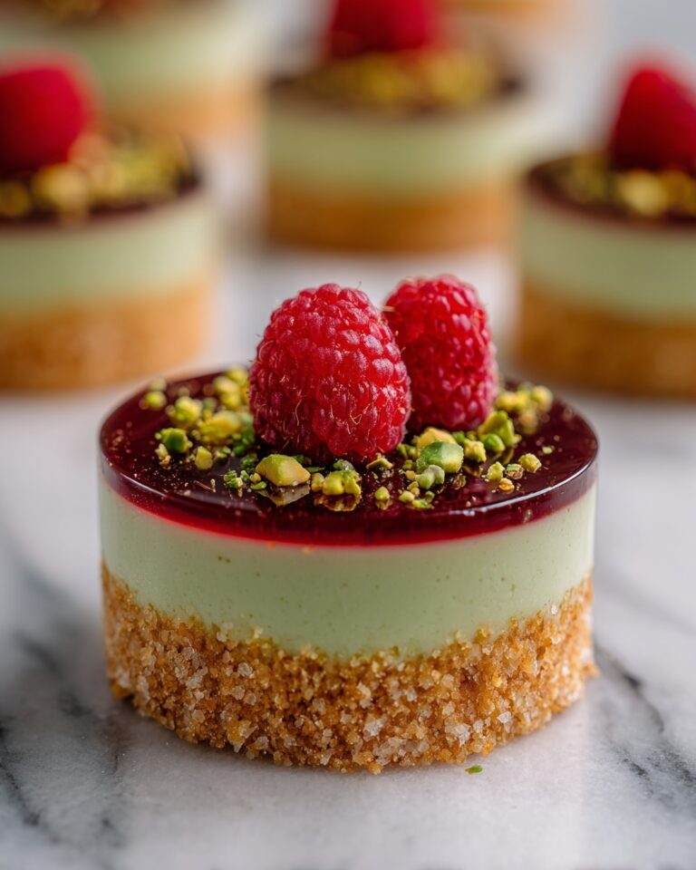 Raspberry Pistachio Mousse Cakes Recipe