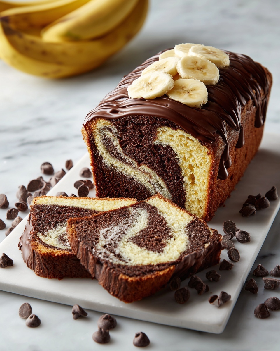 Chocolate Marble Banana Bread Recipe - Recipe Image