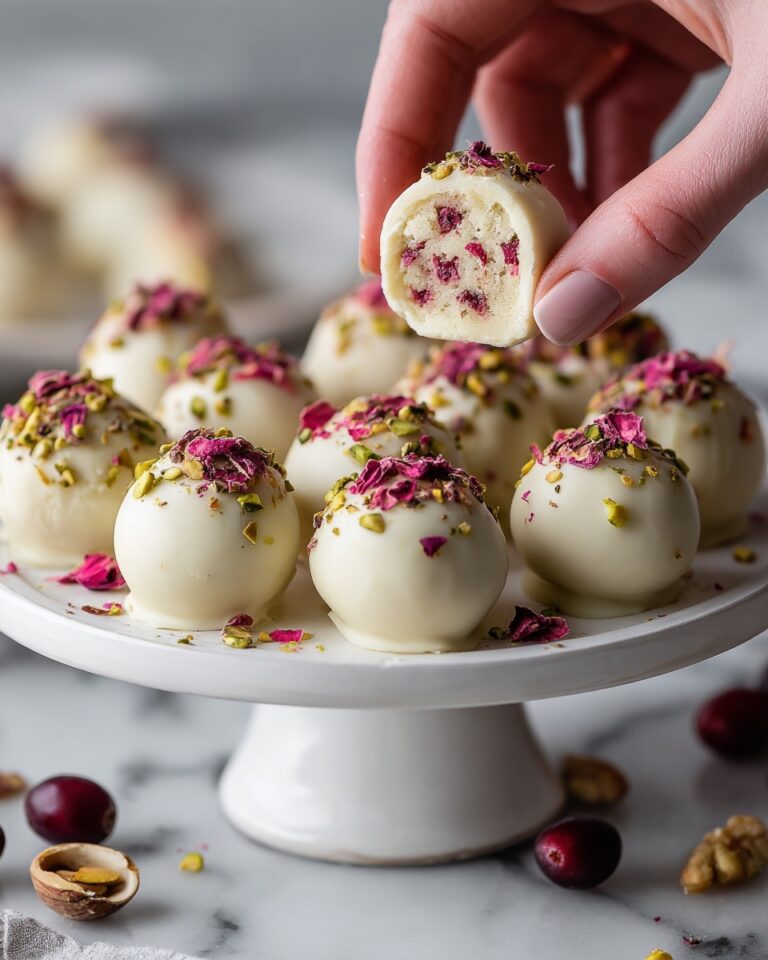 Cranberry Pistachio White Chocolate Truffles Recipe