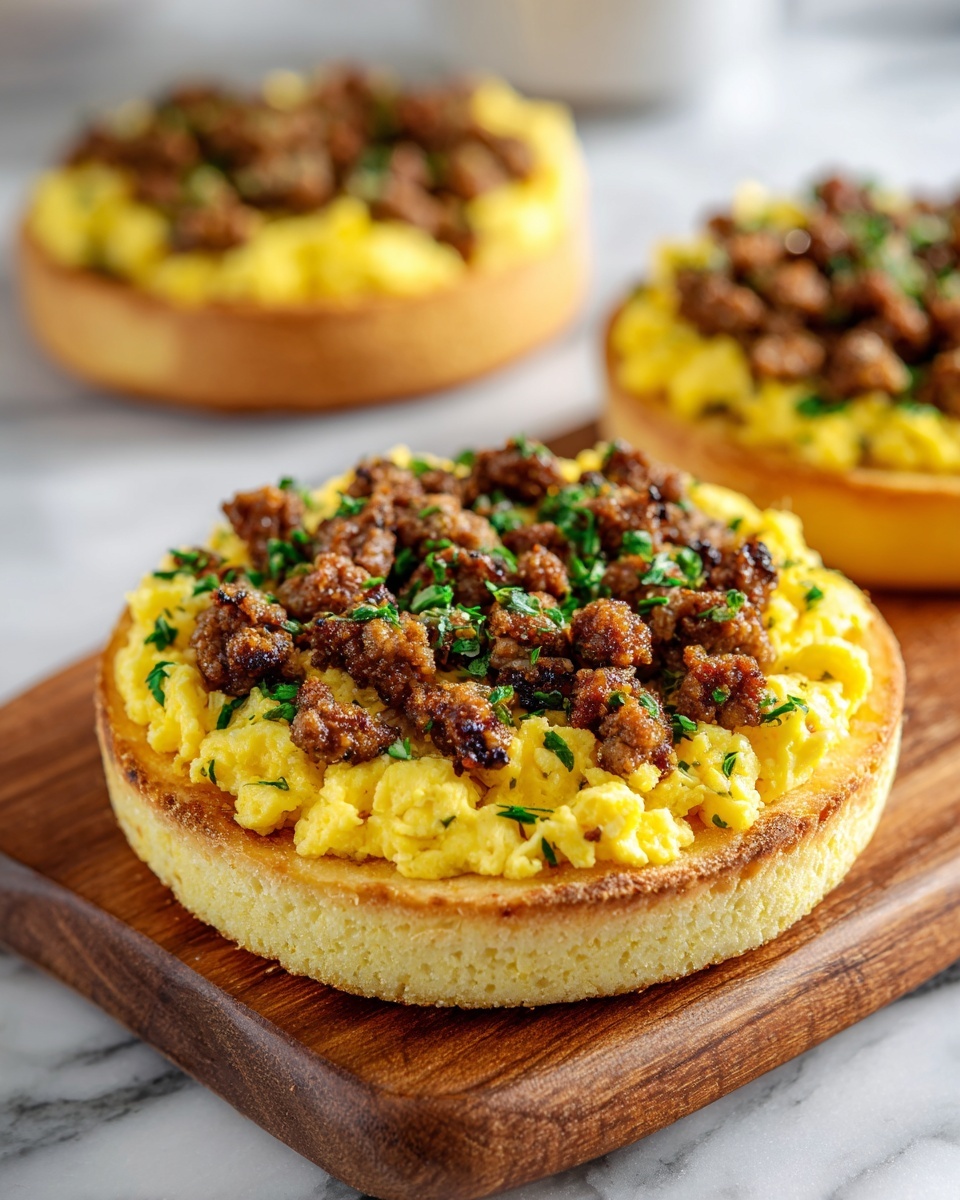 English Muffin Breakfast Pizza Recipe - Recipe Image