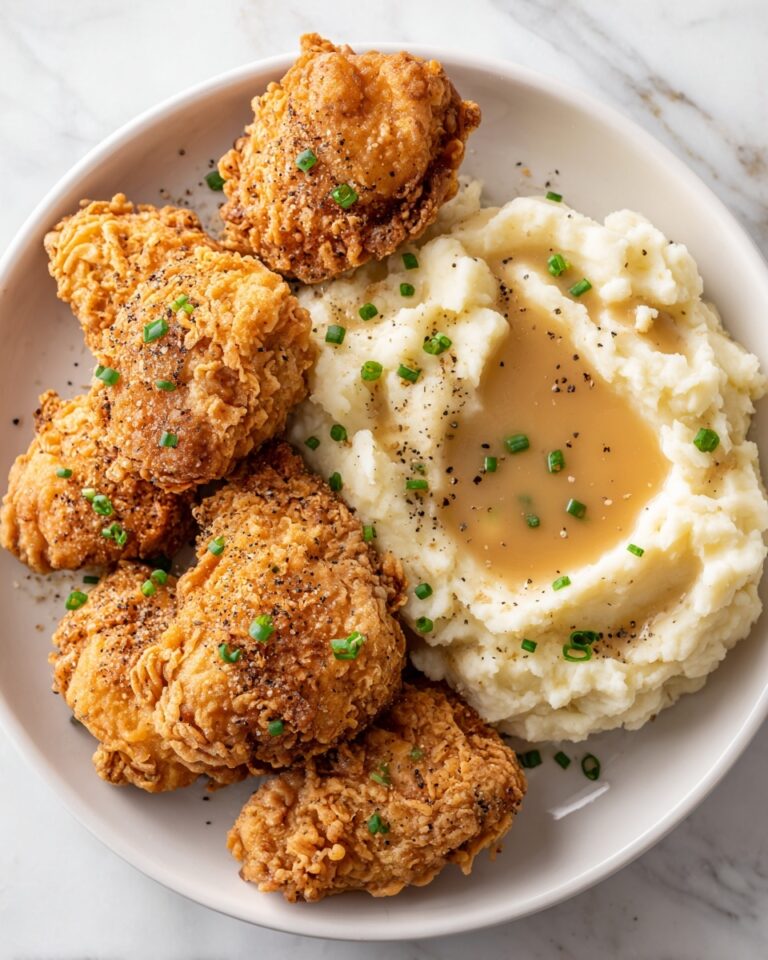 Fried Chicken with Creamy Mashed Potatoes Recipe