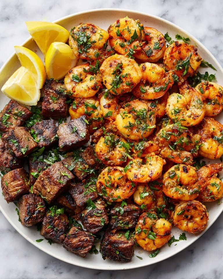 Steak Bites and Shrimp with Garlic, Herbs, and Lemon Recipe