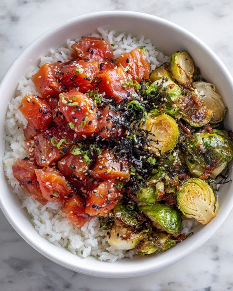 Teriyaki Salmon Bowls with Brussels Sprouts Recipe
