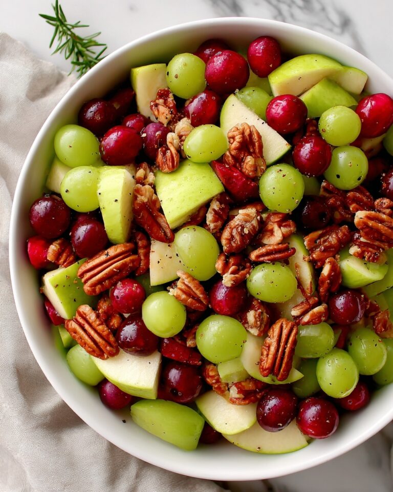 Honeycrisp Apple Salad with Grapes, Celery, Pecans, and Cranberries Recipe