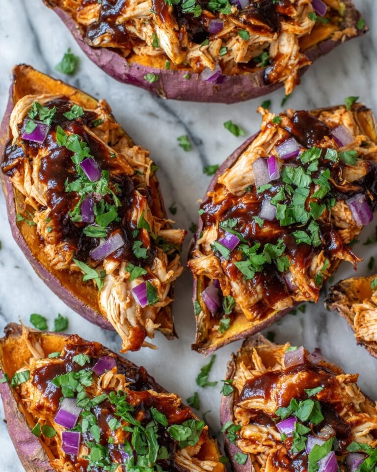 Twice Baked BBQ Chicken Sweet Potatoes Recipe