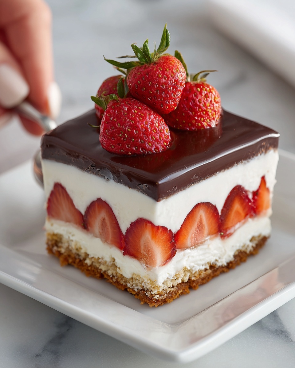 Strawberry Eclair Cake Recipe - Recipe Image