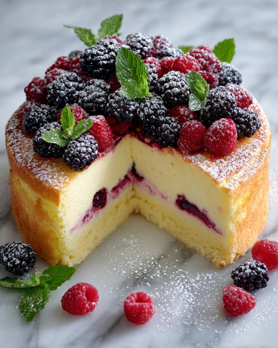 Berry Cream Cheese Cake Recipe - Recipe Image
