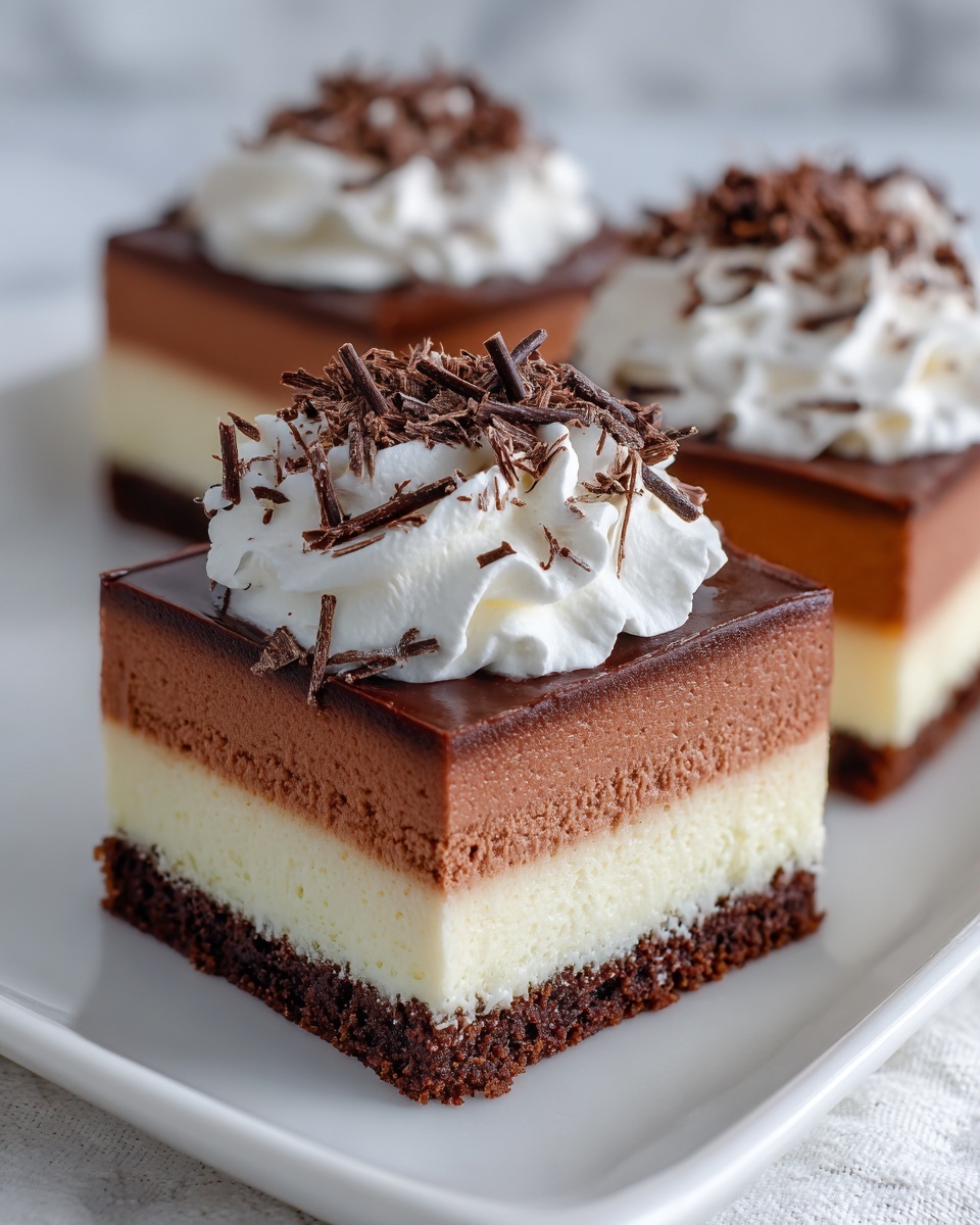 No-Bake Chocolate Mousse Bars Recipe - Recipe Image