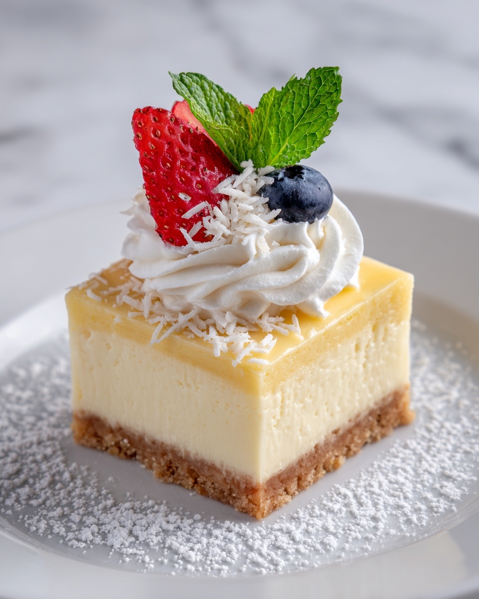 Vanilla Custard Cream Squares Recipe - Recipe Image