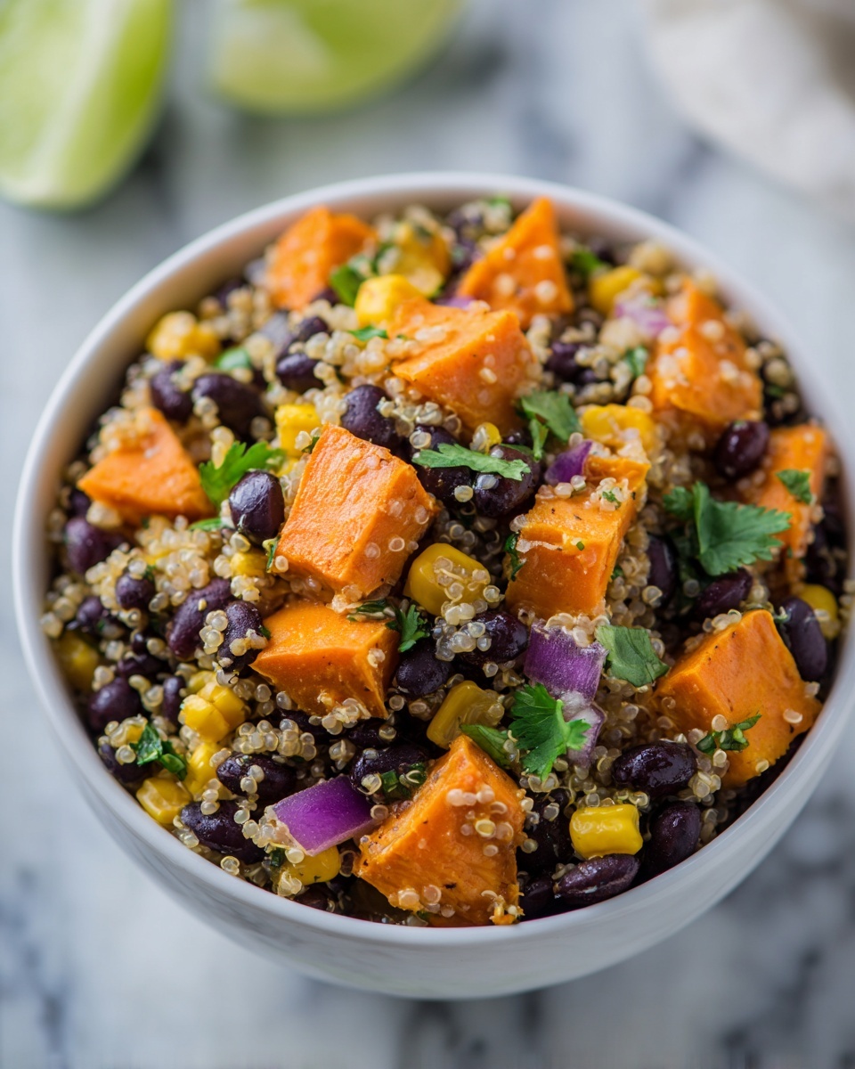 Roasted Sweet Potato Black Bean Quinoa Salad Recipe - Recipe Image