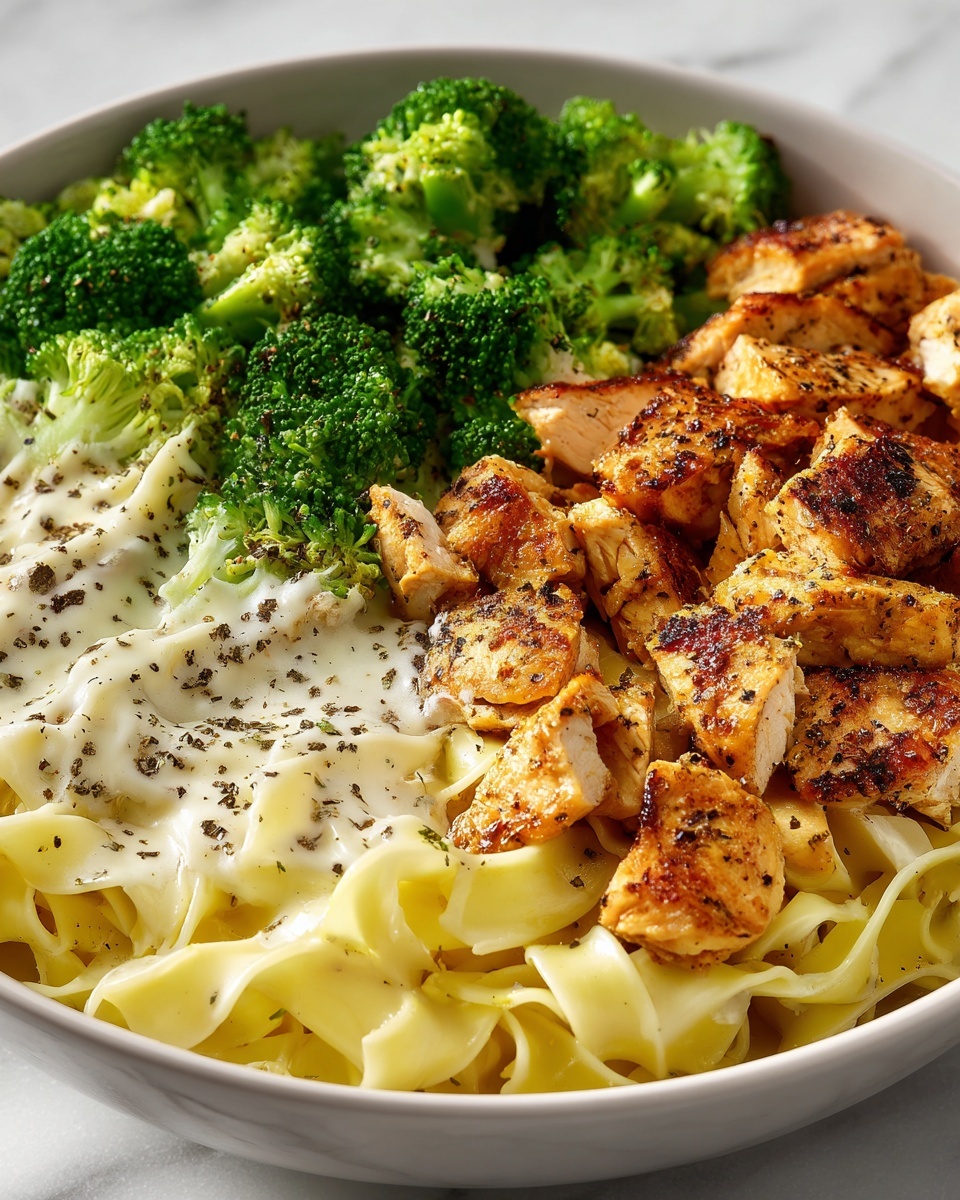 Creamy Chicken and Broccoli Alfredo Fettuccine Recipe - Recipe Image