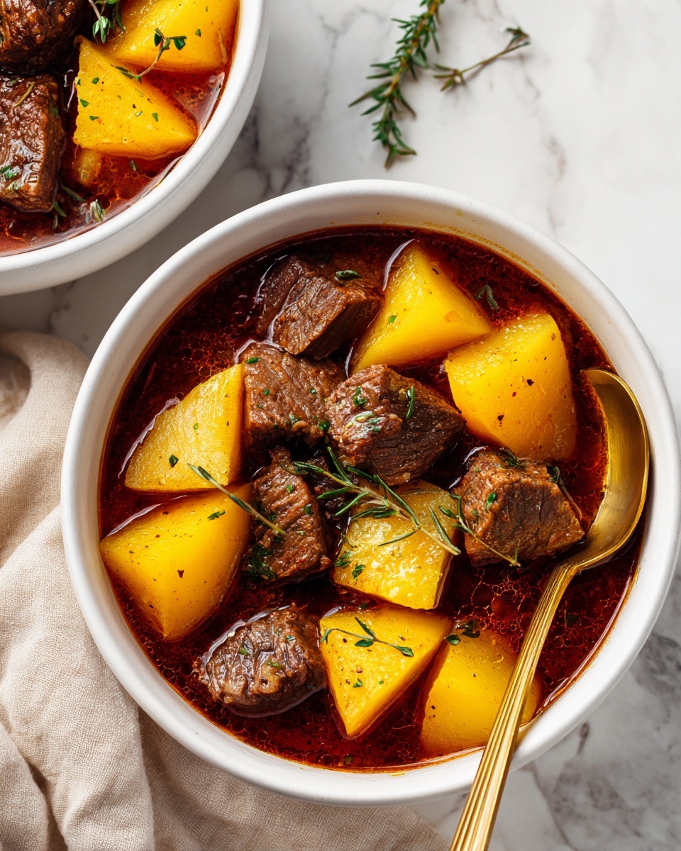 Carne con Papas: Mexican Beef Stew with Potatoes and Tomato Sauce Recipe - Recipe Image