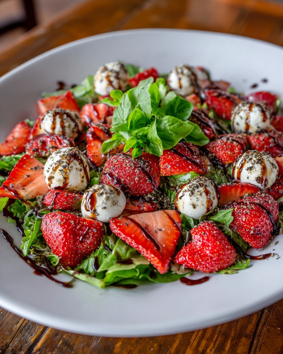 Balsamic Strawberry Caprese Recipe - Recipe Image