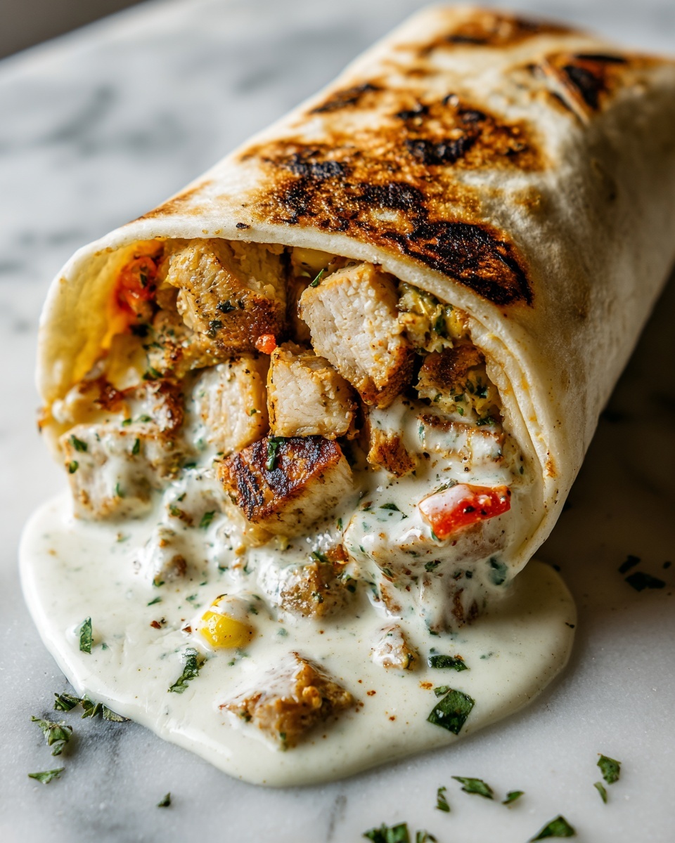 Creamy Chicken Tortilla Wraps Recipe - Recipe Image