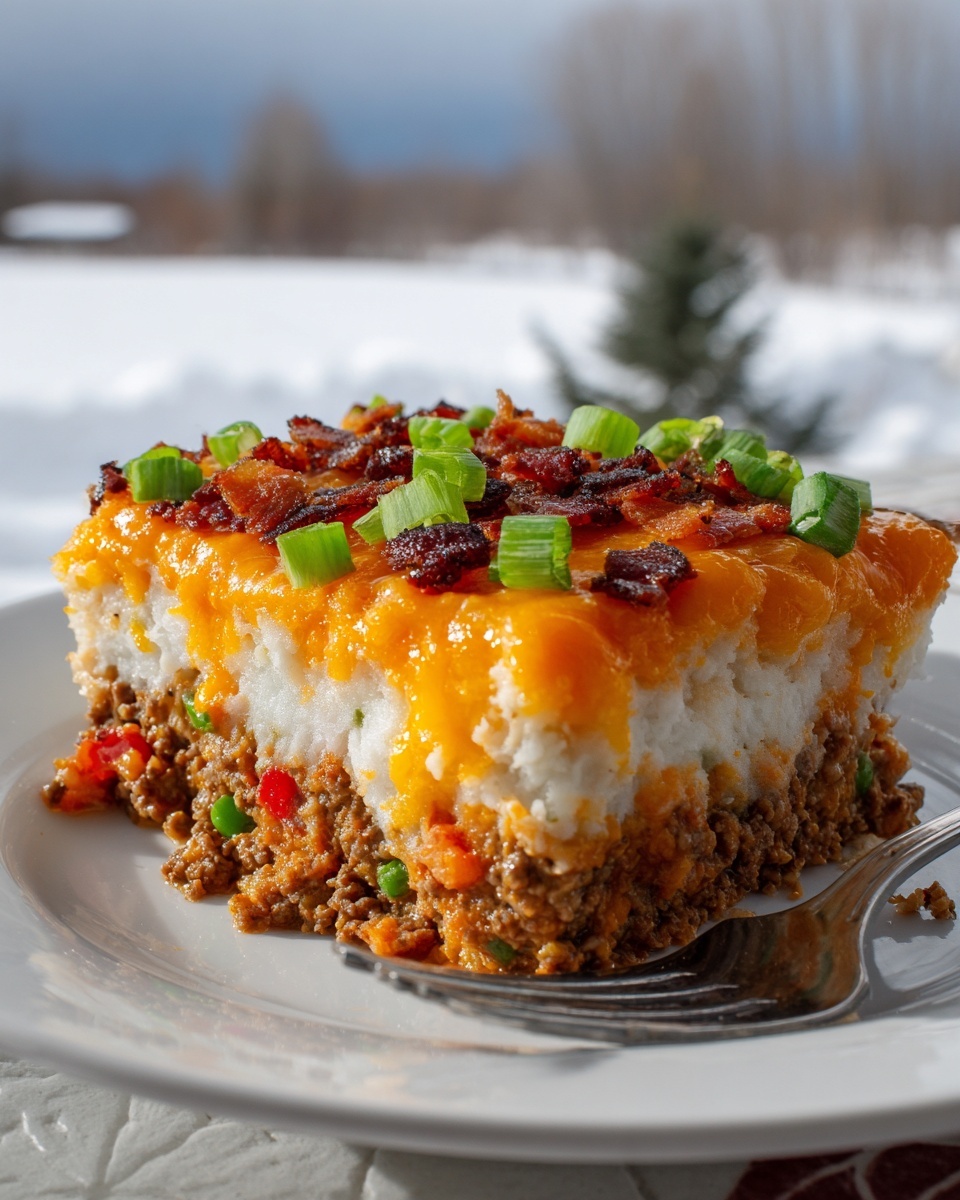 Cheesy Loaded Meatloaf Casserole Recipe - Recipe Image