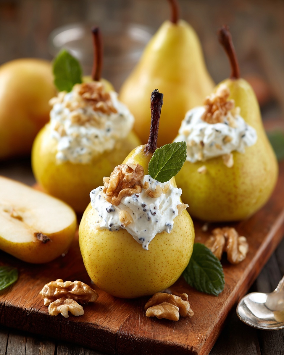 Elegant Blue Cheese Stuffed Pears Recipe - Recipe Image