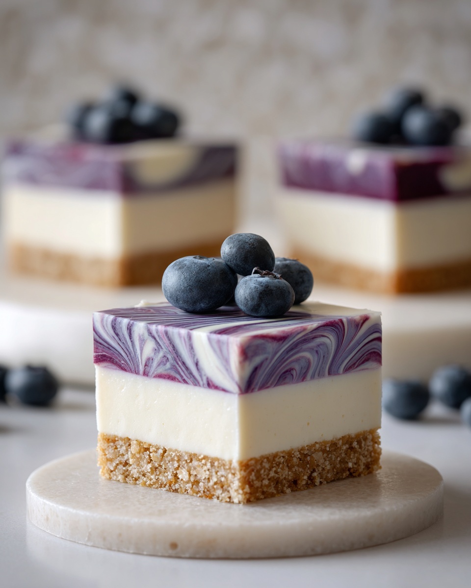 Keto Blueberry Cheesecake Bars Recipe - Recipe Image