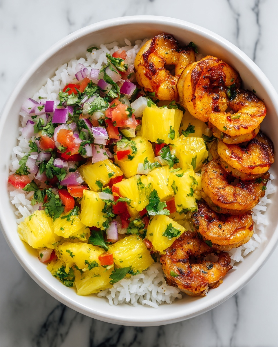 Shrimp & Rice Bowl with Pineapple Salsa Recipe - Recipe Image