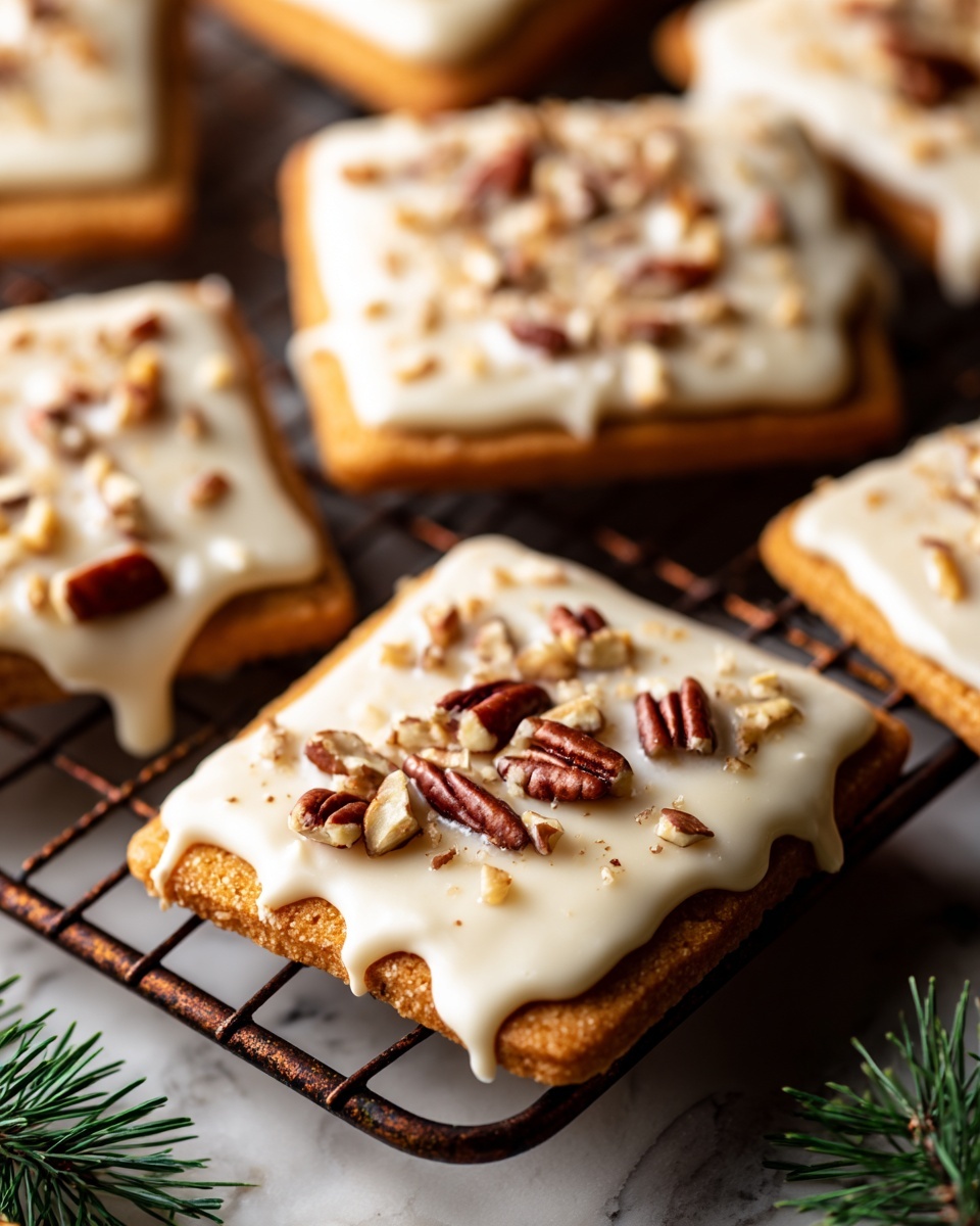 Pecan Sugar Cookies with Brown Butter Icing Recipe - Recipe Image