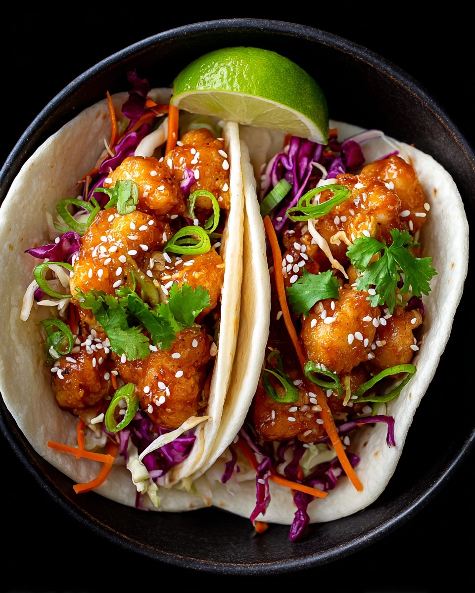 Crunchy Asian-Style Chicken Tacos Recipe - Recipe Image