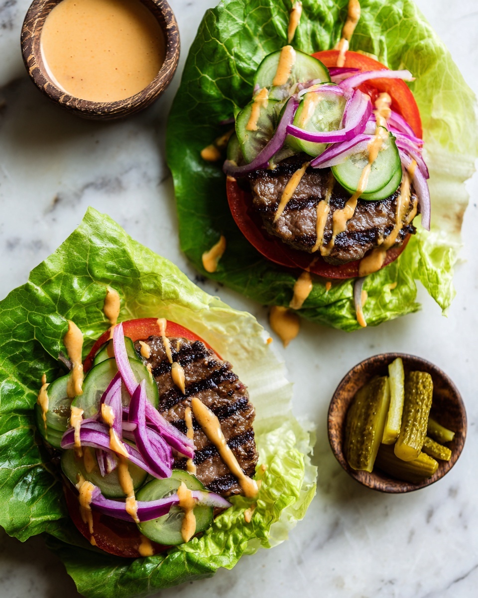 Low Carb Burger Lettuce Wraps Recipe - Recipe Image