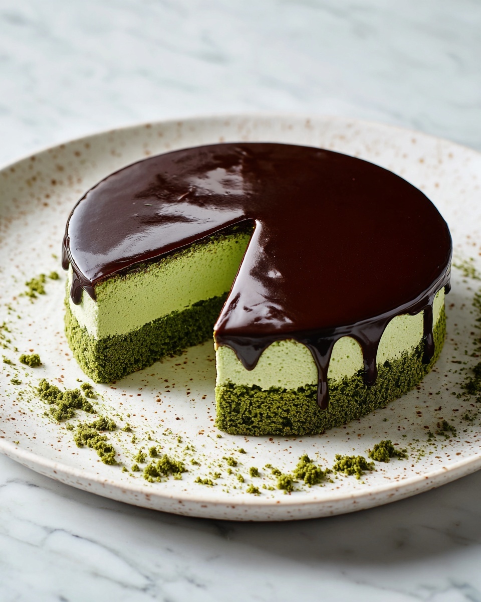 Flourless Pistachio Cake with Chocolate Ganache Recipe - Recipe Image