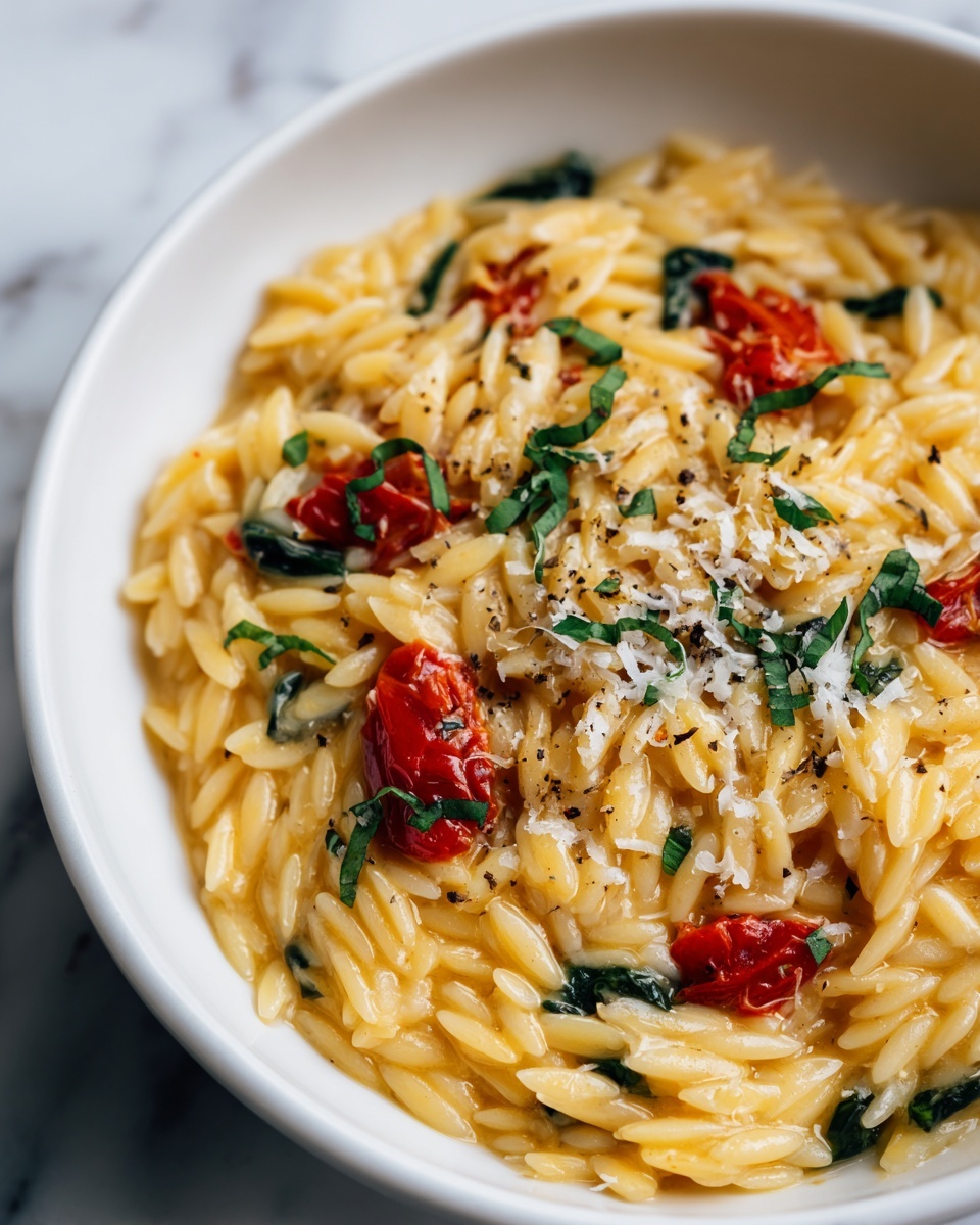 Creamy Garlic Parmesan Orzo Recipe - Recipe Image