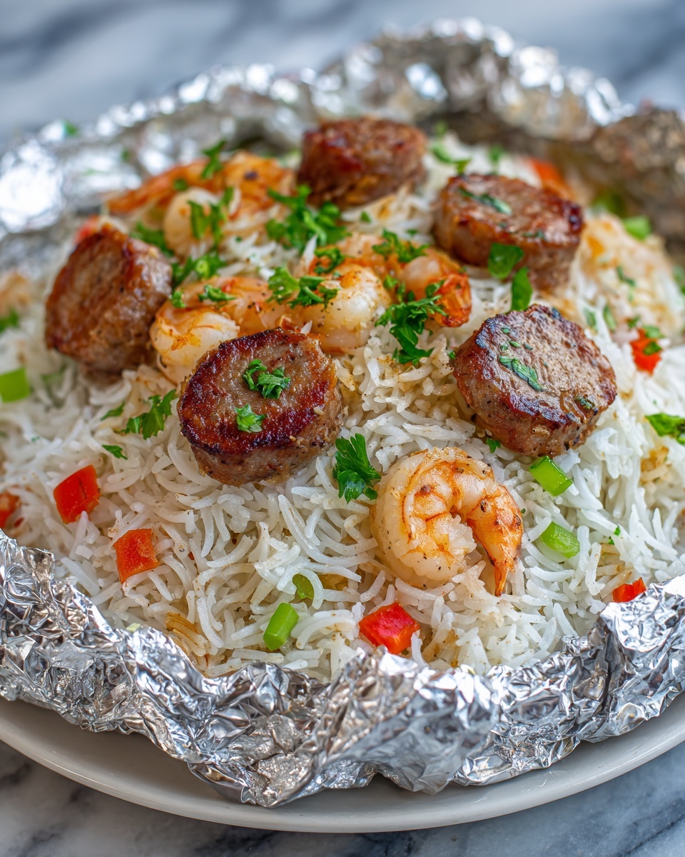Jambalaya Foil Packets Recipe - Recipe Image