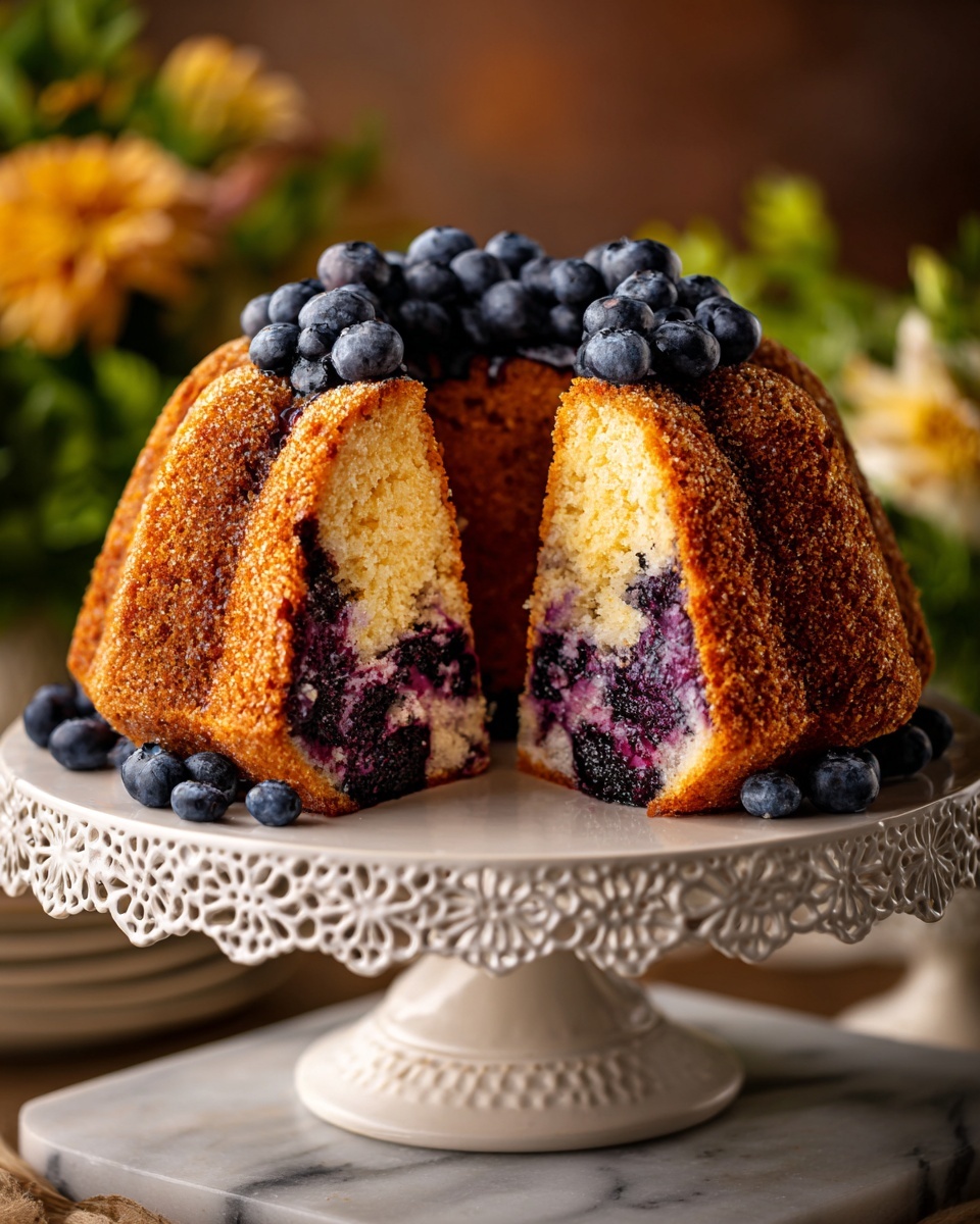 Buttermilk Blueberry Breakfast Cake Recipe - Recipe Image
