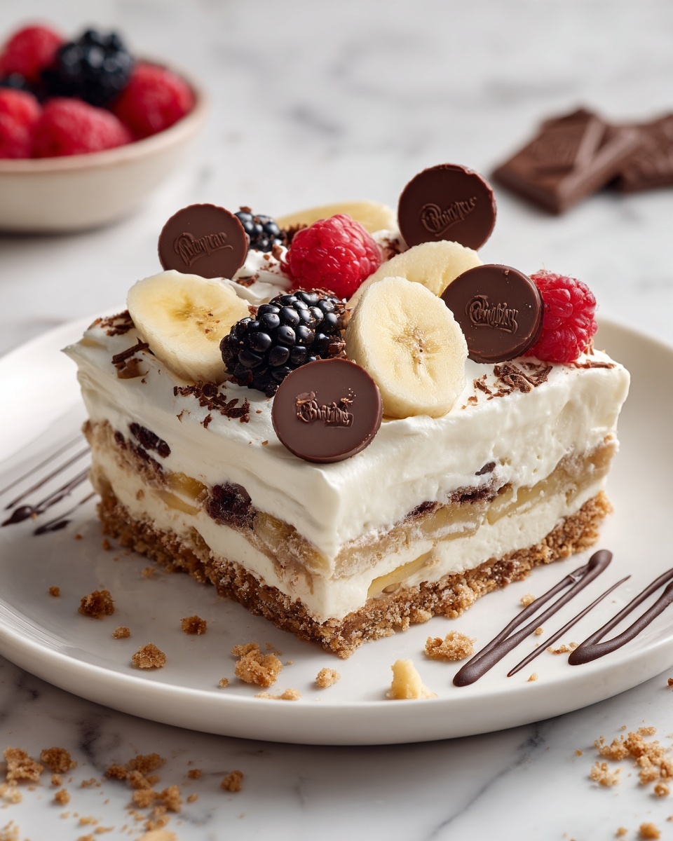 Heavenly No-Bake Banana Split Cheesecake Recipe - Recipe Image
