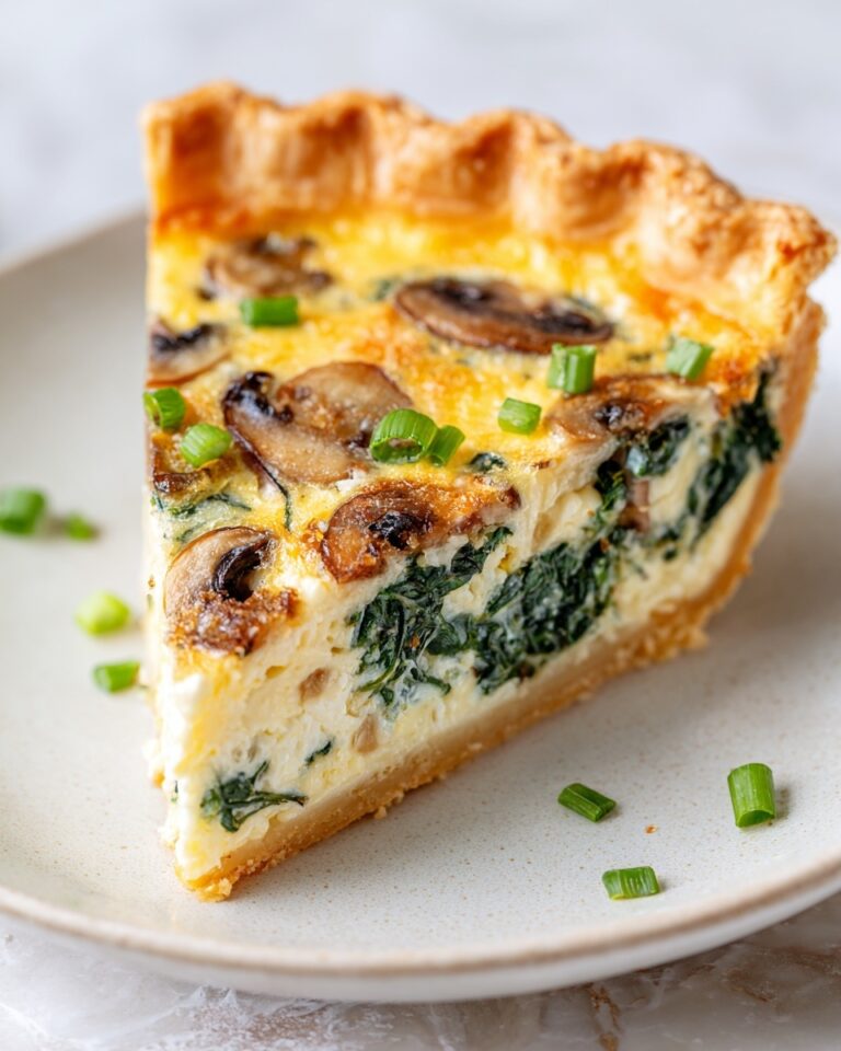 Spinach & Mushroom Quiche Recipe