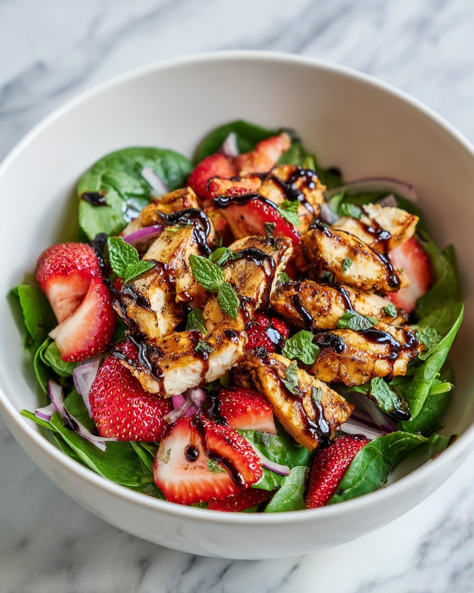 Strawberry Chicken Salad with Balsamic Dressing Recipe - Recipe Image