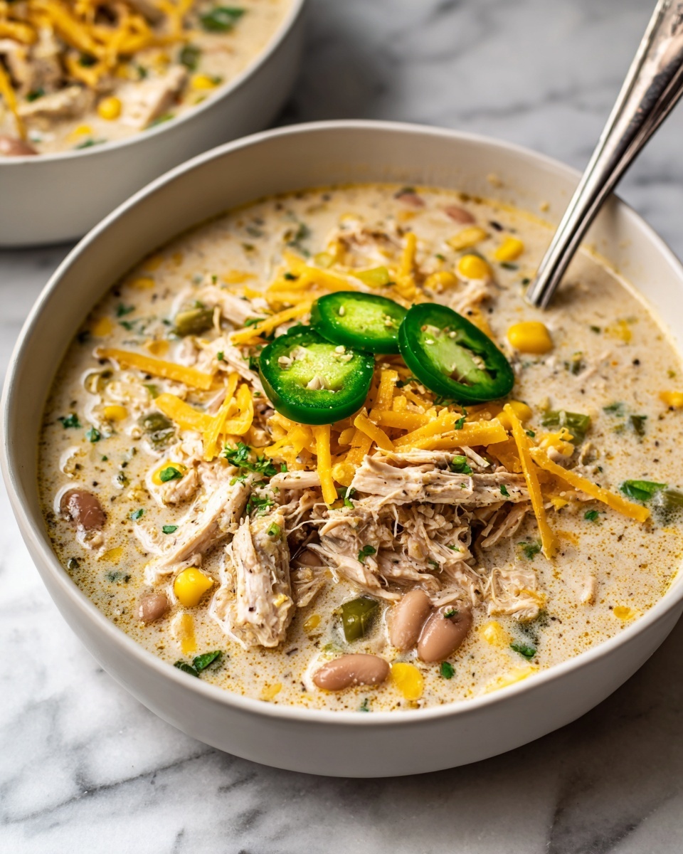 Creamy Crockpot White Chicken Chili Recipe - Recipe Image
