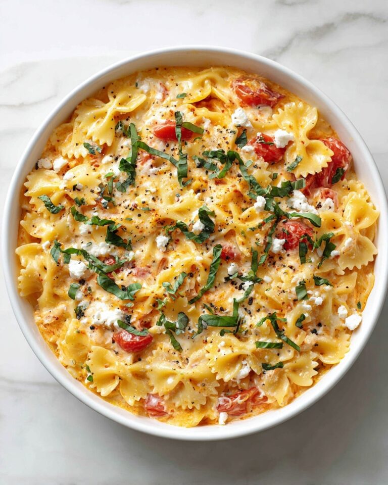 Baked Feta Pasta with Cherry Tomatoes, Spinach, and Fresh Herbs Recipe