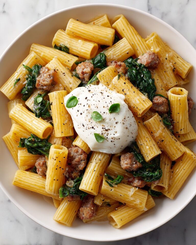 One-Pot Lemony Pasta with Sausage, Broccoli Rabe, and Burrata Recipe