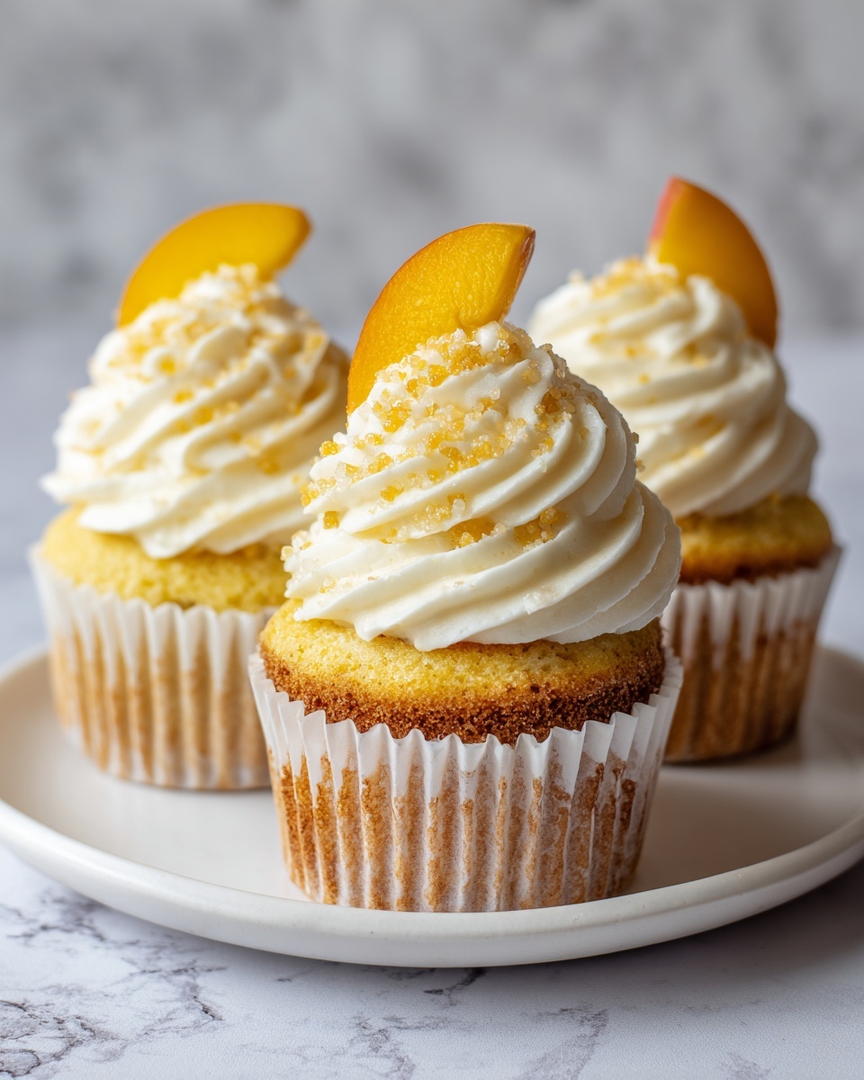 Honey Peach Cream Cheese Cupcakes Recipe - Recipe Image