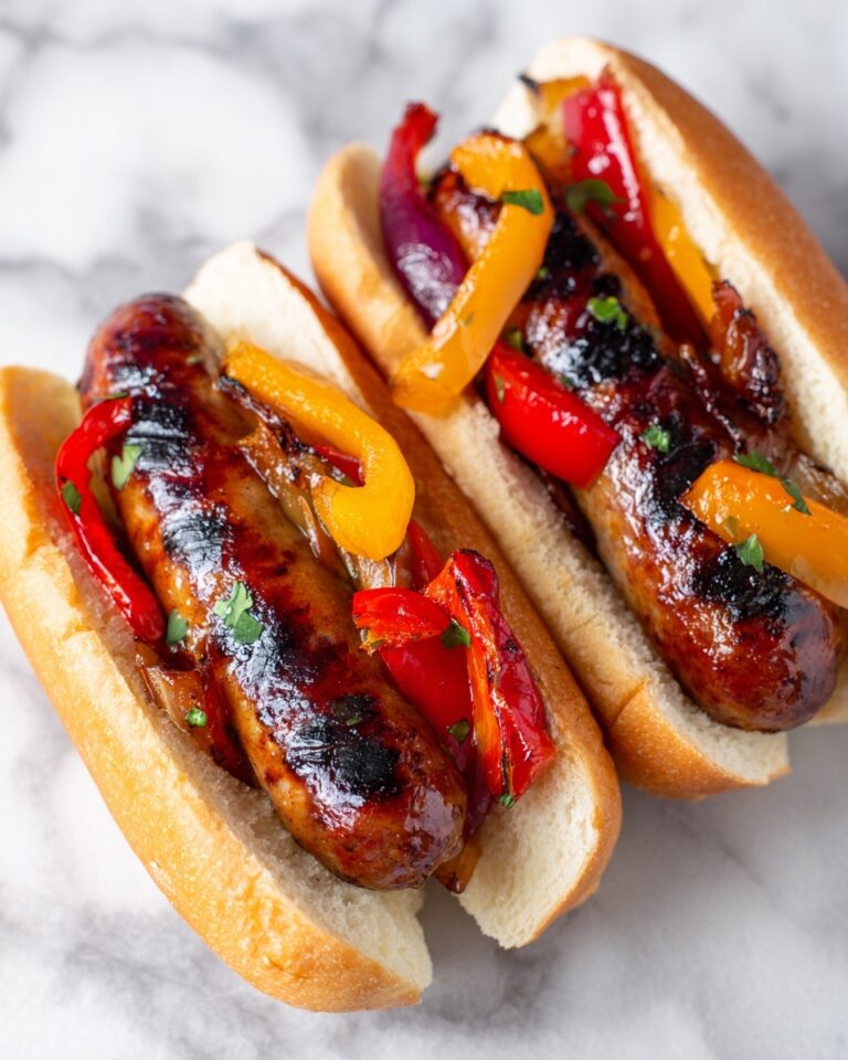 Grilled Sausage Sandwiches with Sautéed Peppers and Onions Recipe