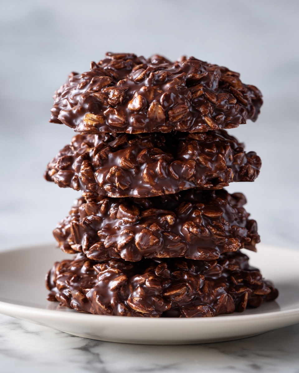 Chocolate Oatmeal No Bake Cookies Recipe - Recipe Image
