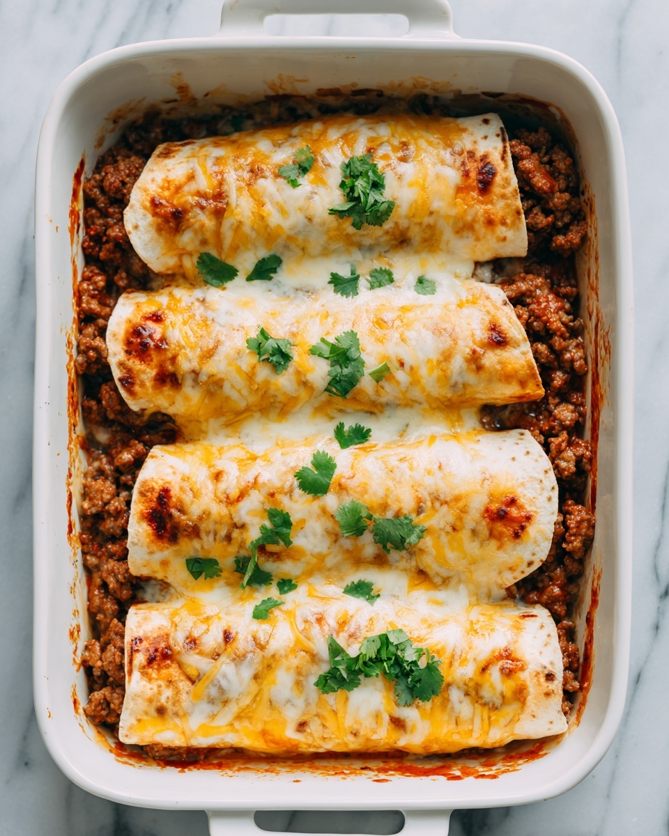 Cheesy Beef & Bean Enchiladas Recipe - Recipe Image