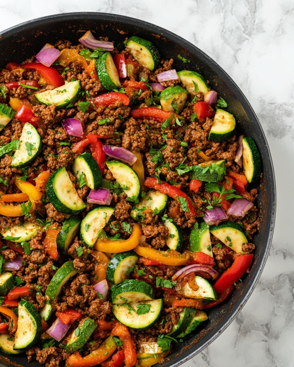 Mediterranean Ground Beef Stir Fry Recipe - Recipe Image