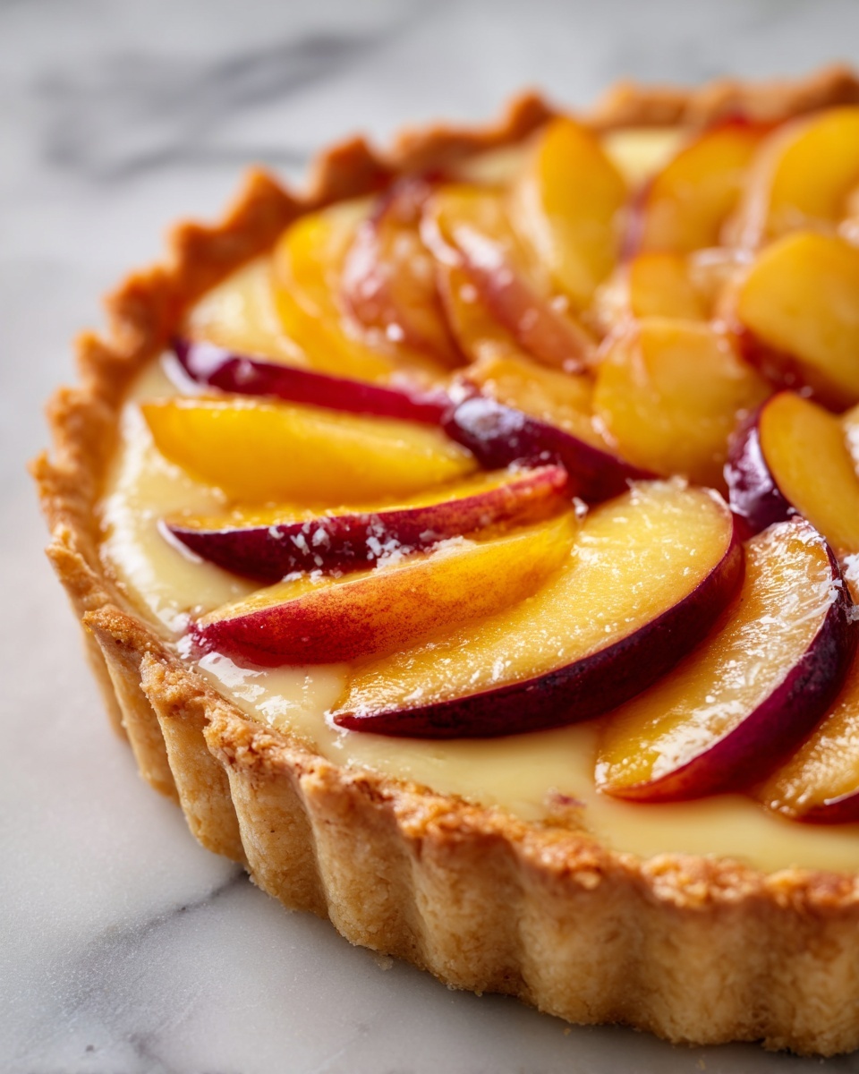 Peach Custard Pie Recipe - Recipe Image