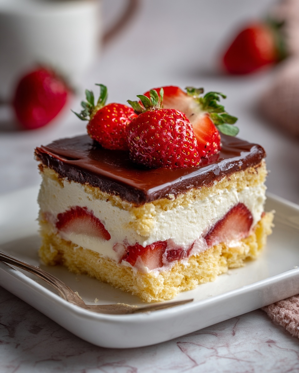 Strawberry Eclair Cake Recipe - Recipe Image